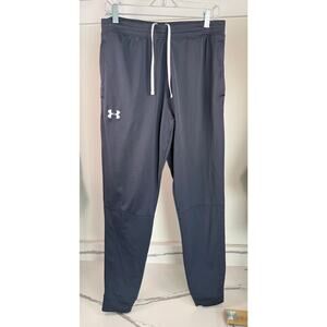 Under Armour Men’s Large Gray Athletic Tapered Joggers Sweatpants UA Logo